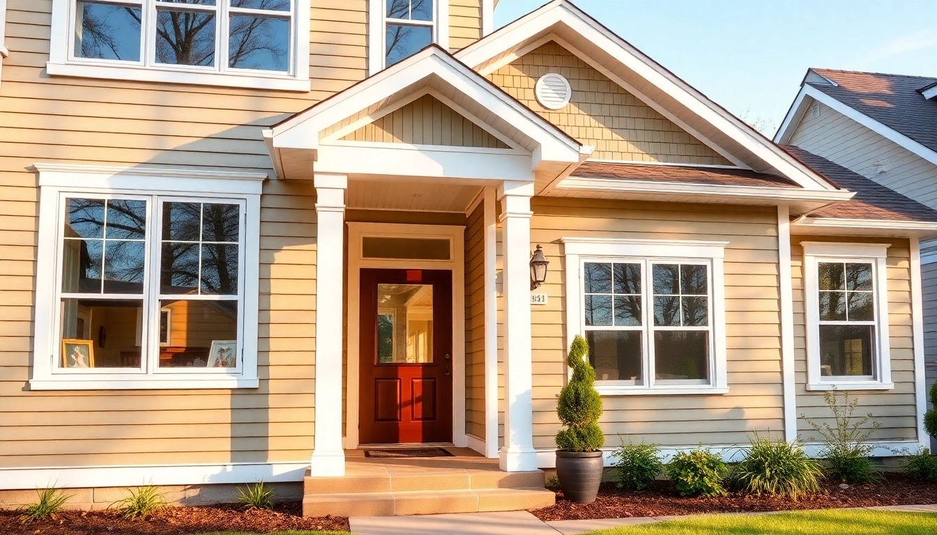 Stunning exterior renovations of a home highlighting new siding and windows, enhancing curb appeal.