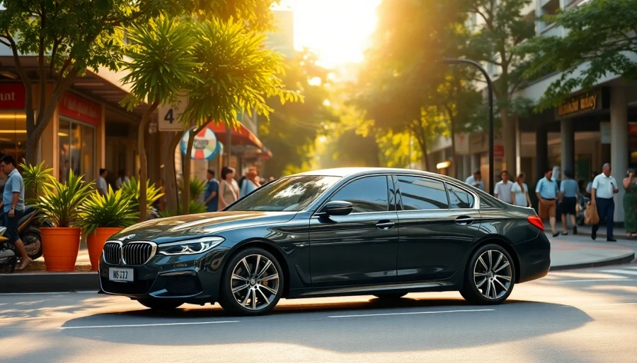 Experience cheap car rental with driver Kuala Lumpur in a stylish atmosphere with a sleek sedan.