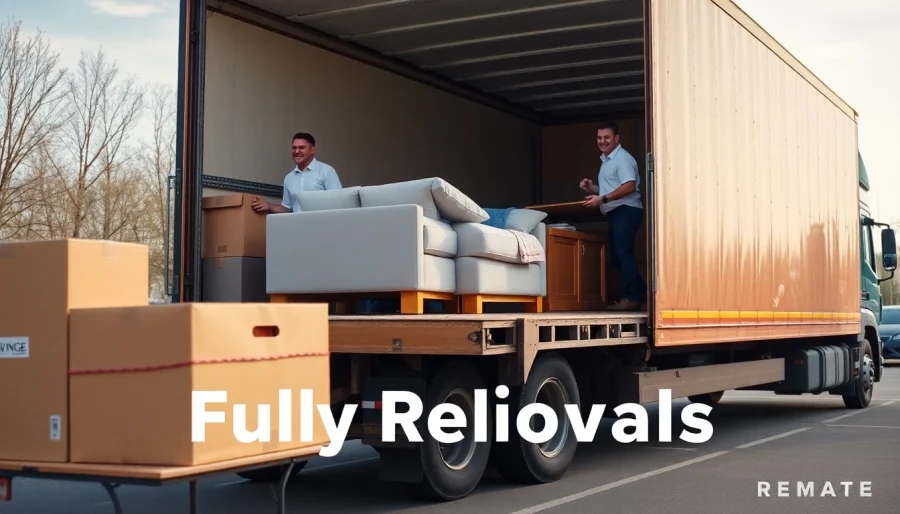 Efficiently loading furniture during fully loaded removals by a professional team.