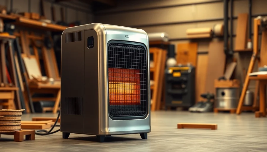 Efficiently heating with a diesel heater, showcasing its sleek design and modern features.