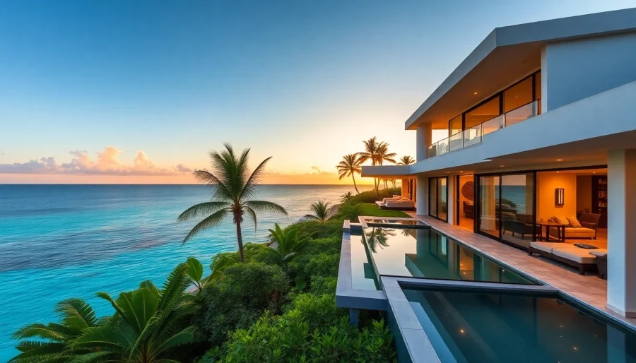 Experience serenity at a luxury villa saint martin with breathtaking ocean views and elegant outdoor spaces.