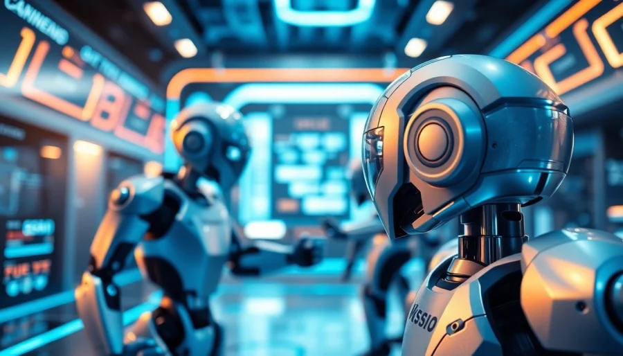 Autonomous robots using Agentic AI technology to perform complex tasks efficiently.