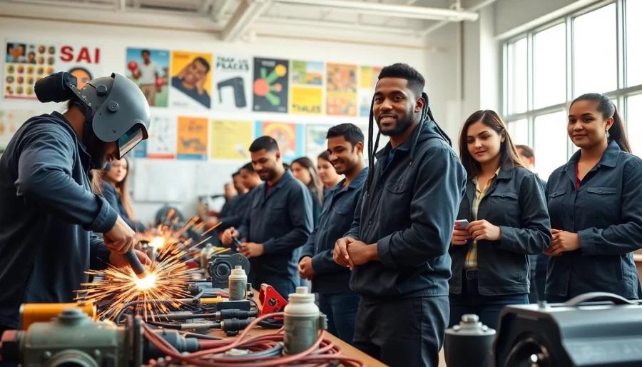 Students learning in a trade school Knoxville TN, showcasing hands-on training in diverse fields.