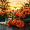 Transforming an event with beautiful Orange County event flowers in a vibrant outdoor setting.