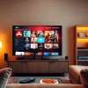 Explore the ultimate IPTV provider in UK through a sleek and modern streaming setup.