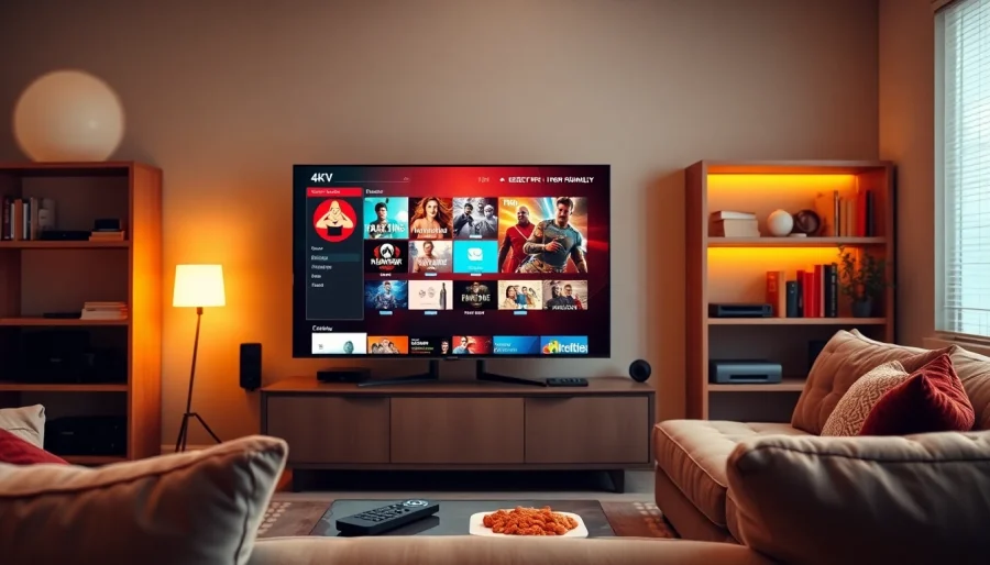 Explore the ultimate IPTV provider in UK through a sleek and modern streaming setup.