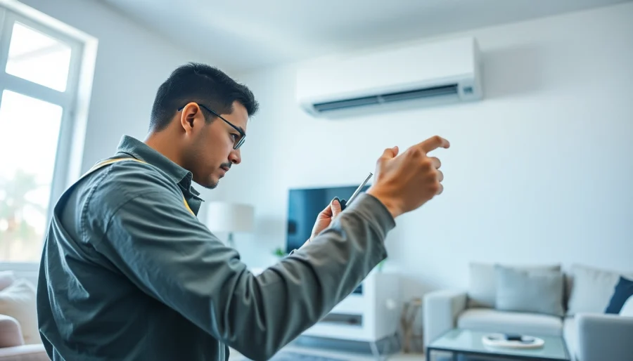 Skilled technician providing AC repair services in Glendale, AZ, enhancing home comfort.