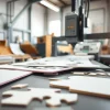 Showcasing precision die cutting in action, highlighting intricate cuts and quality materials.