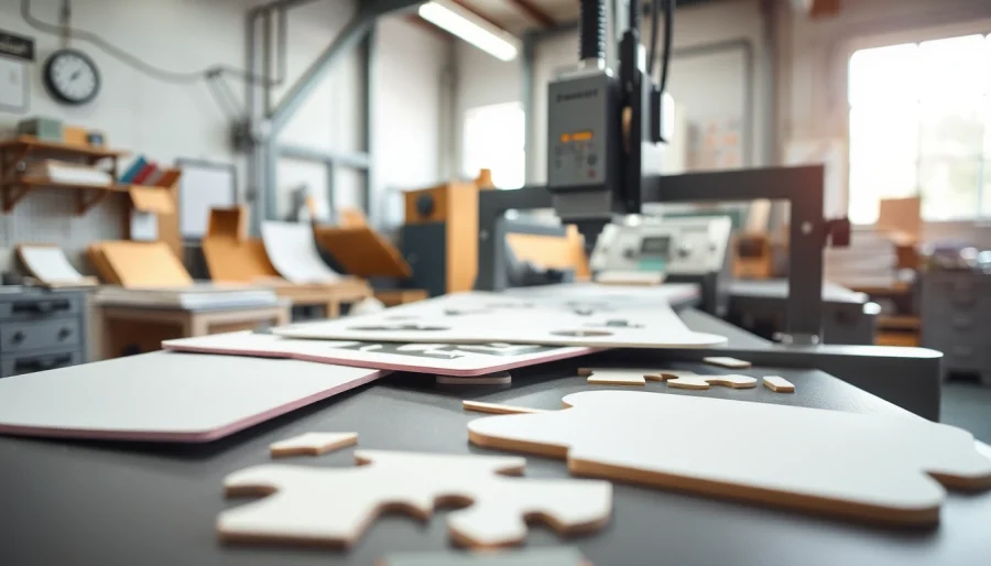 Showcasing precision die cutting in action, highlighting intricate cuts and quality materials.