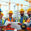 Southern California Contractors Association members collaborating on a construction project, showcasing teamwork.