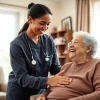 Senior caregivers Austin TX providing compassionate care to elderly in a warm, homely setting.