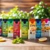 Showcase of zyn nicotine pouches with various flavors in a natural setting.