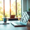 Compra laptops lenovo en una oficina moderna con diseño elegante y ambiente inspirador.