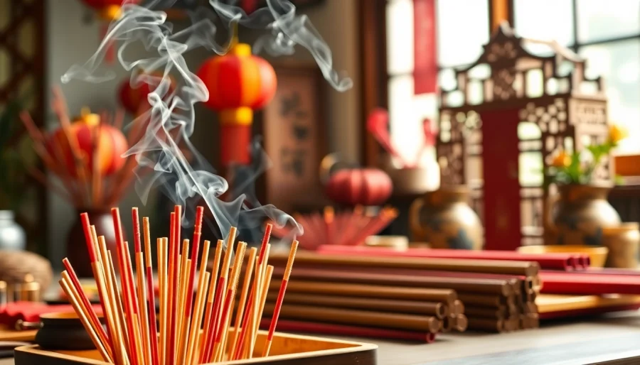 Allumer des incenses orientaux avec des nuances de couleurs riches et des textures variées.