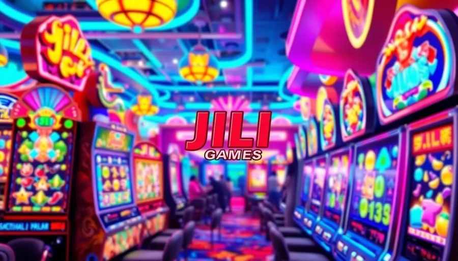 Experience the excitement of JILI Games with vibrant slot machines and engaging gameplay in a lively casino.