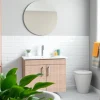 Transform an affordable bathroom remodel with modern elements and serene ambiance.