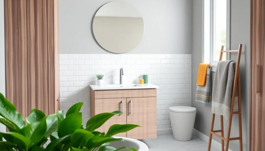 Transform an affordable bathroom remodel with modern elements and serene ambiance.
