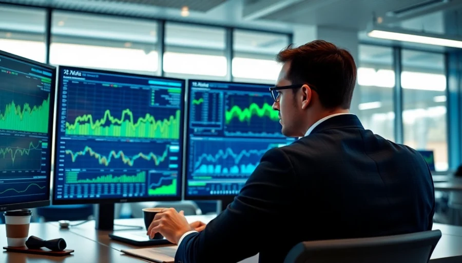 Enhance your understanding of ai trading by observing a professional trader analyzing data.