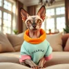 Dress your Sphynx cat in stylish PIKAPIKA Sphynx Clothes for a fashionable look!