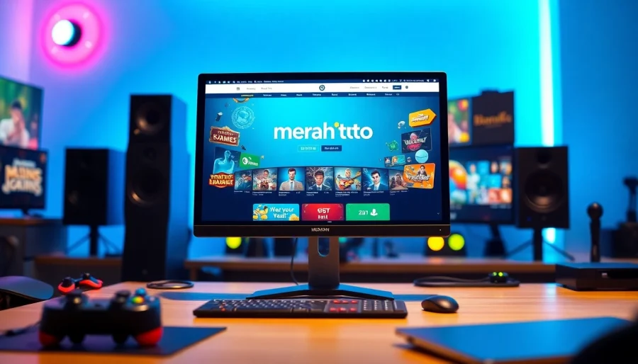 Main interface of merahtoto showing exciting game options in a dynamic digital environment.