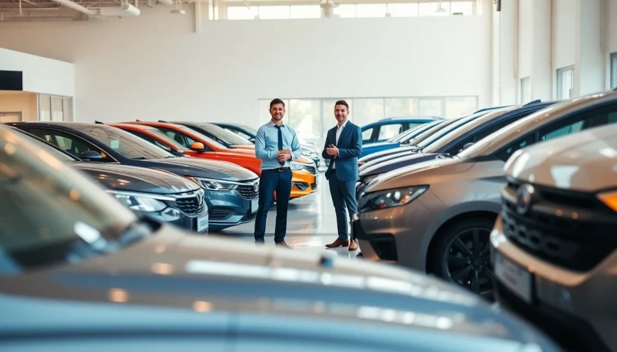 Find Used Vehicles in a modern car dealership with diverse options and welcoming atmosphere.
