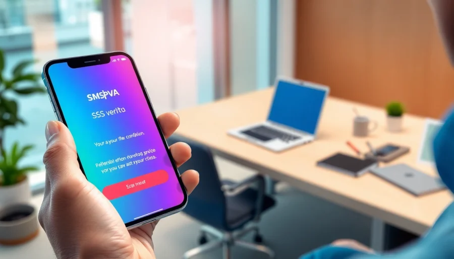 Access SMSPVA services from any device in a vibrant office environment.