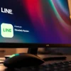 Download the 電腦版line下載 on a computer screen with vibrant interface design.