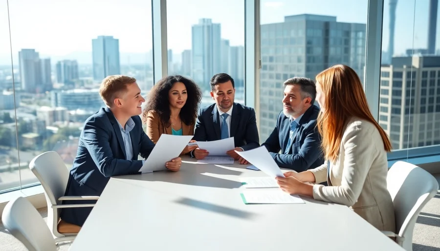 Family lawyers Adelaide engaged in a collaborative discussion in a professional setting.