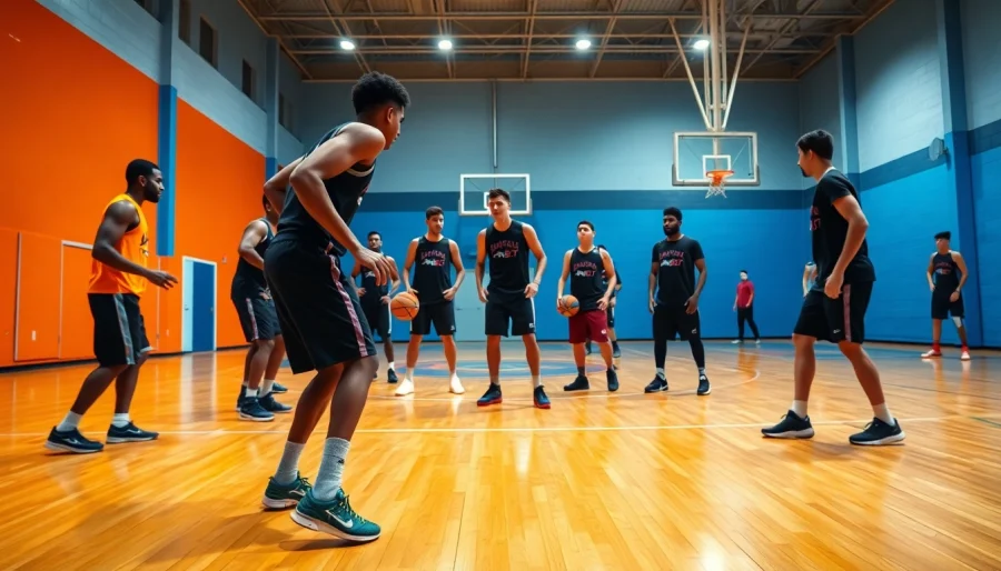 Takeover Basketball Academy training session showcasing young athletes developing their skills on the court.