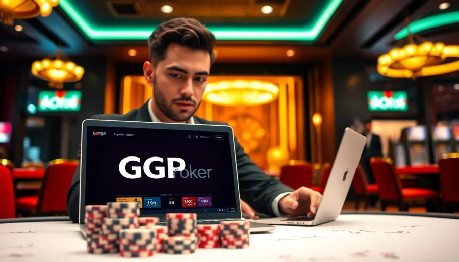 使用GGPoker客户端在现代赌场环境中进行扑克游戏的玩家