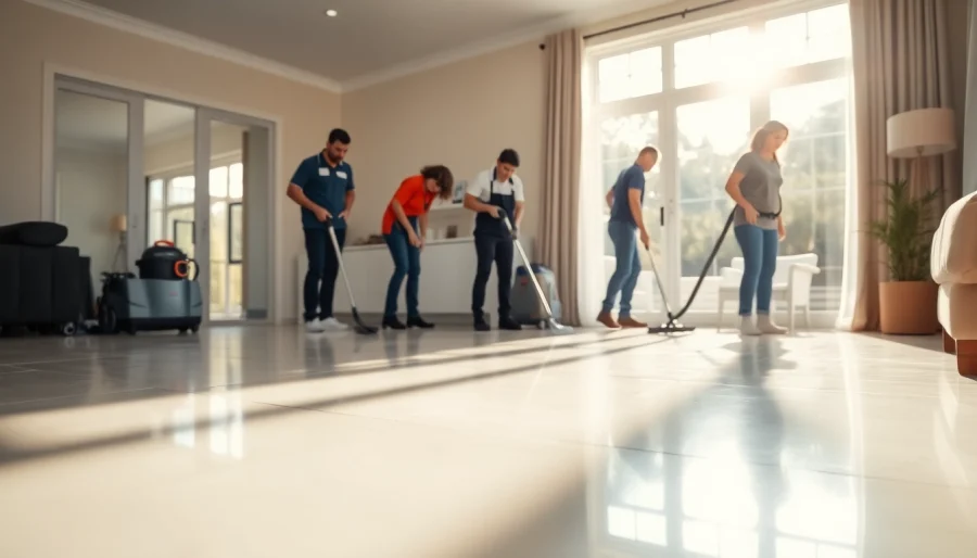 Professionals executing bond cleaning Logan services in a gleaming home setting.