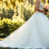 Explore beautiful fit and flare wedding dresses crafted with exquisite lace designs and luxurious fabrics.
