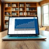 Analyze text with the AI checker tool showcasing results on a professional laptop interface.