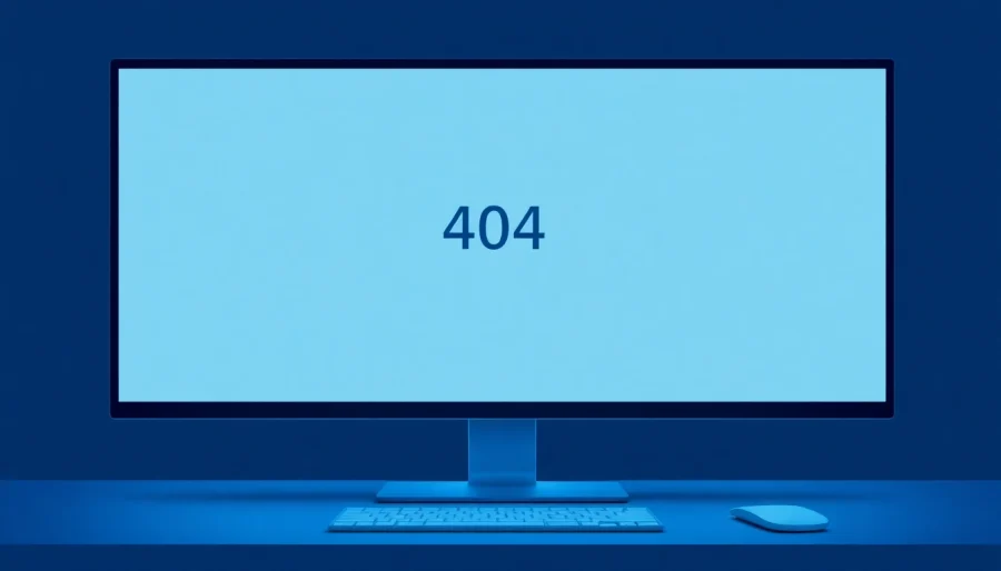 Fix the line電腦版下載 404 error with a clear visual representation of a broken link on a computer screen.