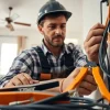 Skilled Electrical Contractor Clearwater performing work in a well-lit residential setting.