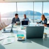 Cape Town Conference Management Company team collaborating on event planning in a modern office.