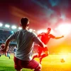 Engage in judi bola terpercaya with thrilling football match moments captured in vibrant energy.