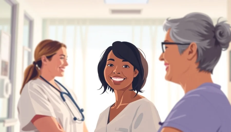 Professional interaction showcasing the Alabama Board of Nursing's commitment to healthcare standards.