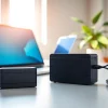 Connect your devices with the efficient starlink mini 12v power supply on a modern desk setup.