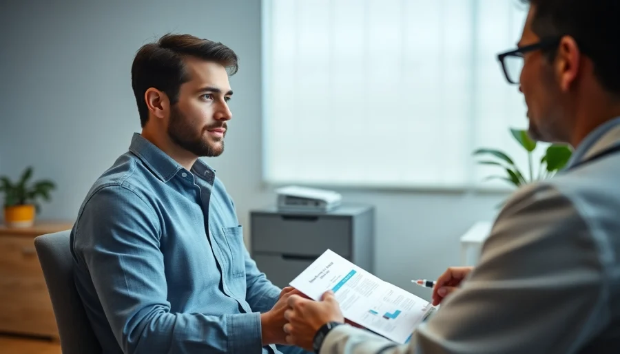 Consultation on Testosterone Replacement Therapy between a patient and healthcare provider