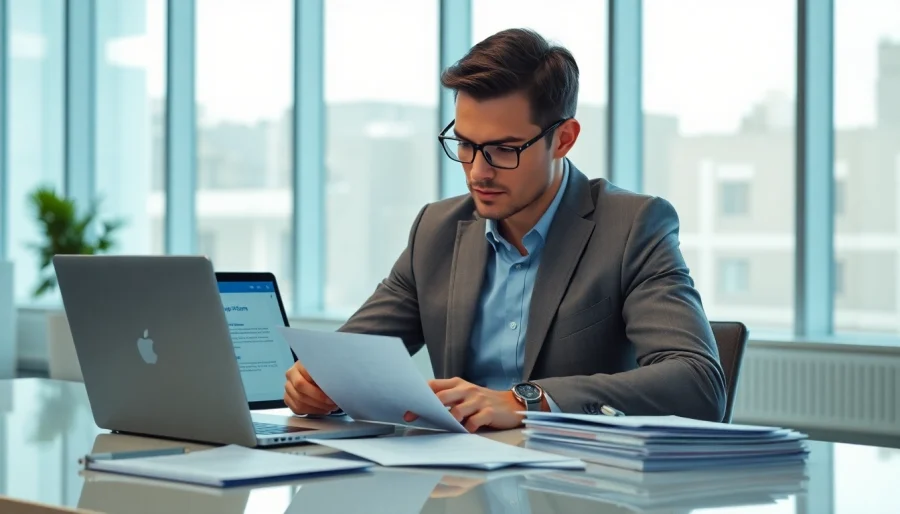Expertly filling PMP Application with attention to detail in a professional office setting.
