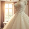 Bridal gowns Winnipeg beautifully displayed in an elegant boutique showcasing intricate designs.