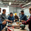 Students collaborating in a trade school Tennessee program, enhancing skills through hands-on training.