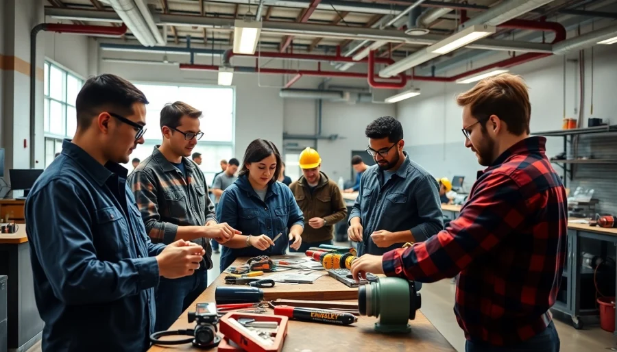Students collaborating in a trade school Tennessee program, enhancing skills through hands-on training.