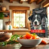 Explore badlands ranch dog food canada with a vibrant kitchen scene showcasing fresh, high-quality ingredients.