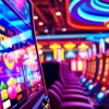 Masuk ke Login Slot dengan latar belakang mesin slot yang cerah dan grafis menghibur.