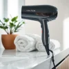 Enhance your styling routine with the Laifen hair dryer showcased in a modern setting.