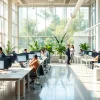 Aménagement de Location de bureaux et commerces moderne, lumineux et efficace.