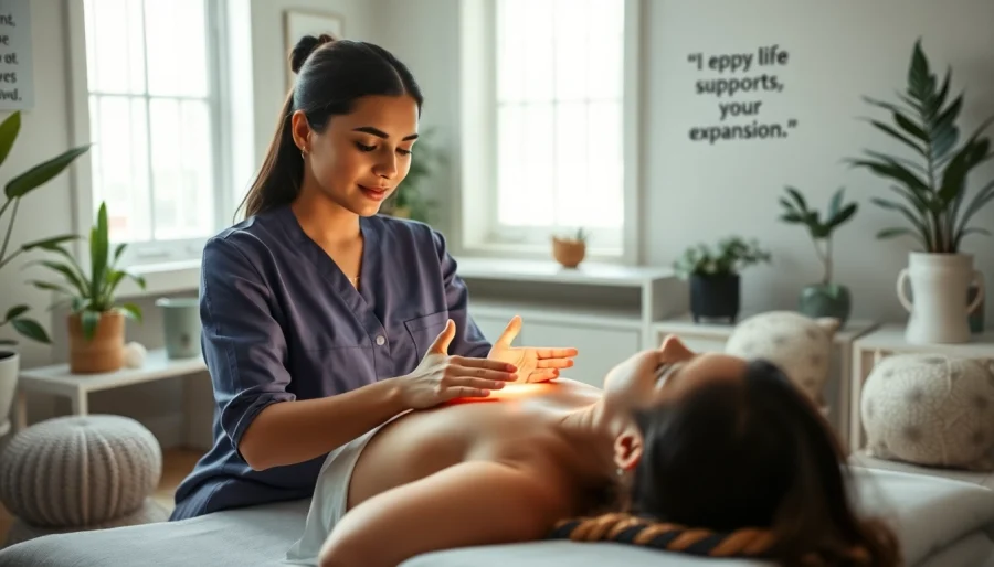 Experience healing at lovehealingexpansion.ca with a Reiki session in a serene setting.
