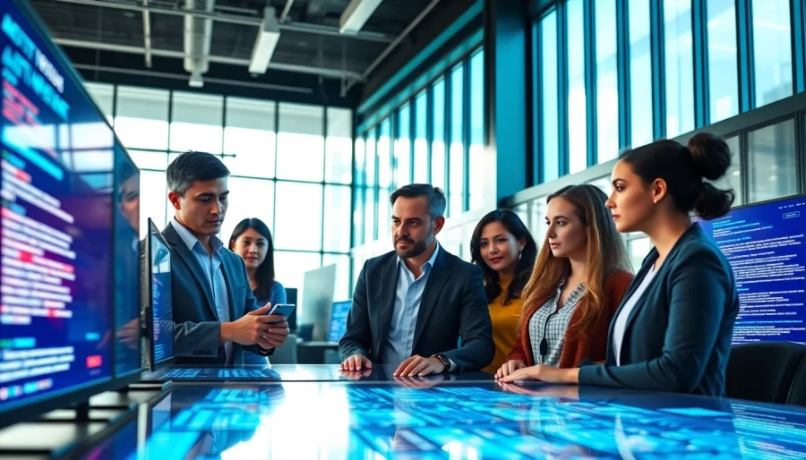 Analyze text effectively using our ai detector in a high-tech workspace environment.